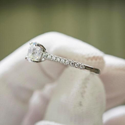 14K White Gold 1 Carat Round Cut Moissanite Rings 14K Gold Hidden Halo Engagement Ring 1CT Round Brilliant Cut Moissanite Engagement Ring in Saudi Arabia