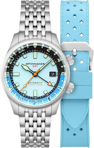 Spinnaker | Bradner GMT Automatic Watch | 42mm | Aquamarine Blue in Saudi Arabia