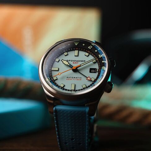 Spinnaker | Bradner GMT Automatic Watch | 42mm | Aquamarine Blue in Saudi Arabia