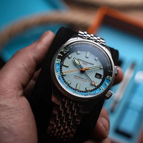 Spinnaker | Bradner GMT Automatic Watch | 42mm | Aquamarine Blue in Saudi Arabia
