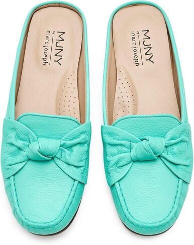 Marc Joseph New York Womens Diane St Mule Pool Blue Grainy 8.5 Medium in Kuwait