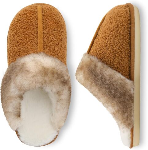 Slippers for Women Soft Warm House Shoes Memory Foam Fuzzy Slippers Slip On for Indoor Outdoor in Saudi Arabia