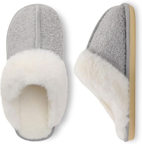 Slippers for Women Soft Warm House Shoes Memory Foam Fuzzy Slippers Slip On for Indoor Outdoor in Saudi Arabia