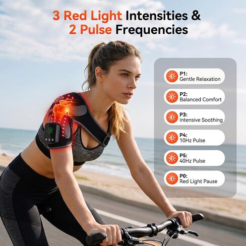 Red Light Therapy Knee Massager 660nm & 850nm, Heated Vibration Knee Brace Cordless Rechargeable 5000mAh, Timer & Pulse Modes for Knee Elbow Shoulder Joint Comfort Support Device in Saudi Arabia