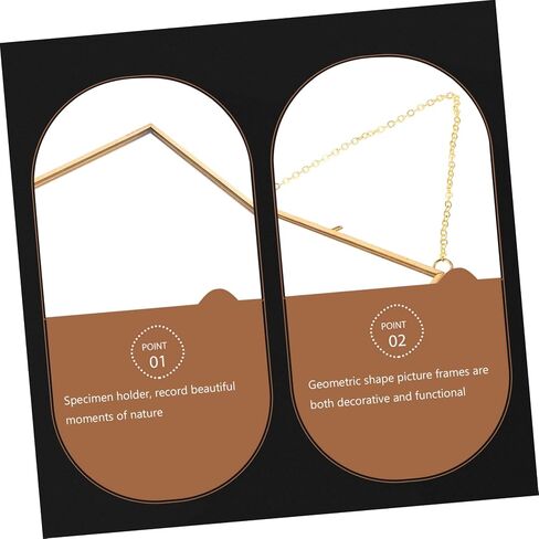 Sosoport Hanging Glass Photo Frame with Copper Accents Decorative Specimen Holder for Wall Display for Home Cafes and Unique Spaces for Friends and Family in Saudi Arabia