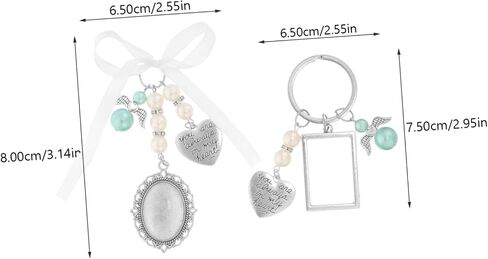 Vaguelly 2pcs DIY Photo Frame Pendant Settings for Wedding Bouquets Memorial Photo Charms Fashionable Picture Holders for Commemoration and Unique DIY Decor in Kuwait