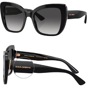 DOLCE & GABBANA DG4348 Butterfly Shape Lettering Logo Sunglasses with Luxury Eyewear Kit in Kuwait