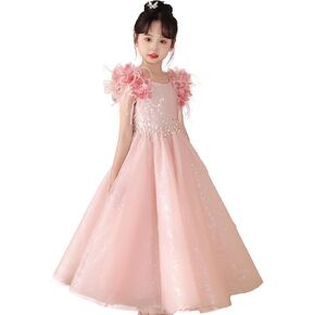 Elegant Off - The - Shoulder Girls' Dress: Lace Fringe & Tulle Perfection for Special Moments in Saudi Arabia