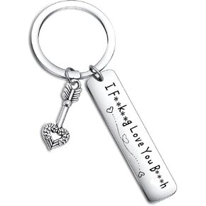 Best Friend Keychain for Women Girls, I Fucking Love You Bitch Keychains for Birthday Christmas Gift in Saudi Arabia