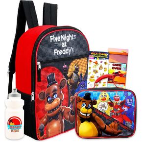 Five Nights at Freddy's Backpack with Lunch Box Set - Bundle with FNAF Backpack, FNAF Lunch Bag, Stickers, Water Bottle | Five Nights at Freddy's School Backpack for Boys in Saudi Arabia