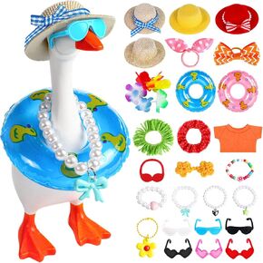6 Sets Mini Desk Goose Outfits 7 Inches Mini Desk Goose Clothes for Home Office Bedroom Table Decor Gifts in Saudi Arabia