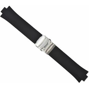 Ewatchparts 24mm 11mm Rubber Watch Diver Band Strap Compatible With Oris Aquis TT2 F1 40.5mm Black in Saudi Arabia