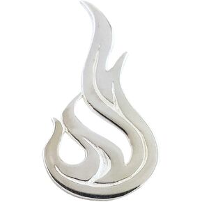Woot & Hammy Fire Flame Pendant, 100% Sterling Silver, Handmade in Saudi Arabia
