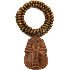 GWOOD Pharaoh Good Wood Light Brown Color Replica Pendant with 36 Inch Necklace in Saudi Arabia