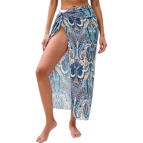 HORISUN Women Semi-Sheer Mesh Woven Beach Sarong Long Bikini Wrap Pareo Casual Swimsuit Cover Up for Summer in Saudi Arabia