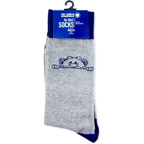Dr. Simi Grey Crew Socks | Soft Cotton-Blend for Everyday Comfort | Unisex Size 8 to 13 | Breathable, Durable & Made in Mexico | Cozy Essentials with a Touch of Mexican Charm in Saudi Arabia
