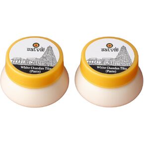 SATVIK Set of 2 - (25gmx2) Red Ashtgandha Chandan Tikka Paste | Sacred Kumkum Tilak for Pooja, Temple, and Festivals | Traditional Spiritual Blessing Paste for Hindu Religious Ceremonies in Saudi Arabia
