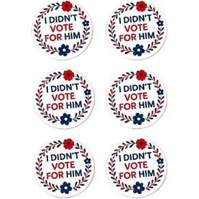 Funny Political Statement Pin I Didn't Vote for Him Button Patriotic Floral Lapel Badge in Saudi Arabia