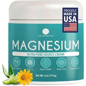 Dr. Robaina Magnesium Cream – Zechstein Magnesium Chloride with Arnica & OptiMSM for Post-Workout Muscle Comfort & Daily Wellness, 4 oz in Saudi Arabia