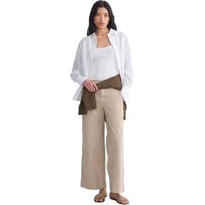 Everlane Women's Seamed Wide-Leg Pant | OCS Organic Cotton Linen Blend High-Rise Wide-Leg Trouser in Saudi Arabia