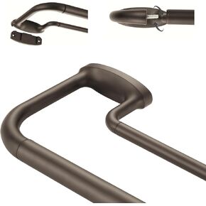 Double Curtain Rods, Wrap Around Curtain Rod for Windows, Internal Splicing 1'' Front and 5/8'' Back Adjustable Curtain Rod with Aluminum Finials and Brackets (Dark Bronze, 28-86") in Saudi Arabia