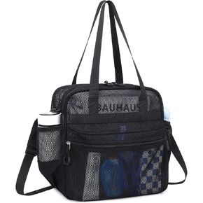 MOONBABY Stadium Approved 12x6x12 Mesh Tote Bag, Lightweight Beach Net Bag with Dry Wet Separated Pocket for Sports Concerts in Kuwait