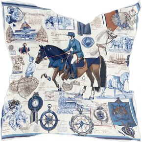 Head Scarf for Women Neck Scarf Vintage Equestrian Pattern Large Square Satin Wrap Hair Bandana 24" Silk Like Scarves in Saudi Arabia