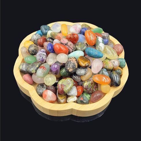Bulk Gemstones and Crystals Set,30Kinds+ Tumbled Polished Stones Crystals for Healing, Reiki, Meditation, Crafting, Home Decorations (0.5lb) in Saudi Arabia