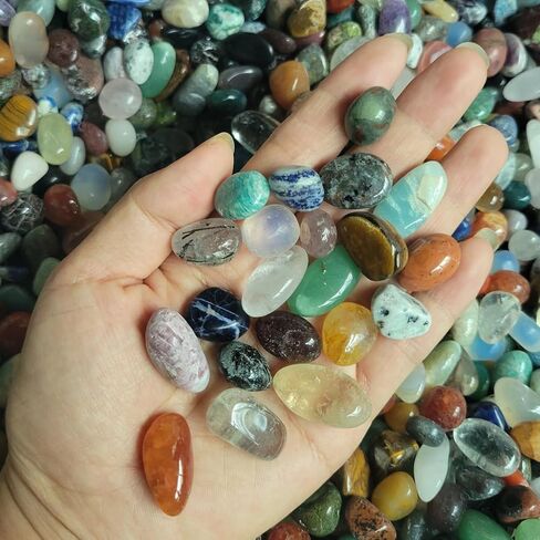 Bulk Gemstones and Crystals Set,30Kinds+ Tumbled Polished Stones Crystals for Healing, Reiki, Meditation, Crafting, Home Decorations (0.5lb) in Saudi Arabia