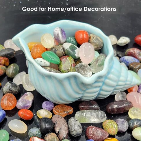 Bulk Gemstones and Crystals Set,30Kinds+ Tumbled Polished Stones Crystals for Healing, Reiki, Meditation, Crafting, Home Decorations (0.5lb) in Saudi Arabia