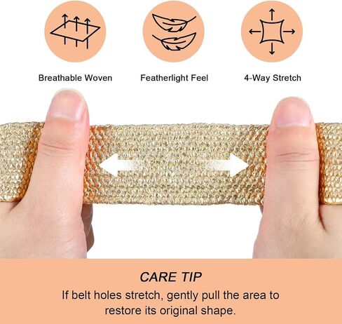 Straw Belts for Women Stretchy Woven Belt with Oval Buckle Elastic Belt for Dress Boho Waist Belt in Saudi Arabia