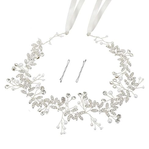 QIUTIMIY Flower Girl Hair Accessory,Princess Headpiece for Bridal Wedding,first communion pearl headpiece for girls Women,Style8 in Saudi Arabia
