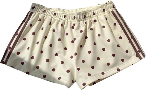MakeMeChic Women's Polka Dots Sweat Shorts Elastic Waist Workout Running Mini Shorts in Kuwait