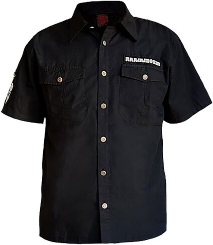 Rammstein - Short Sleeved Button-Down Shirt in Saudi Arabia