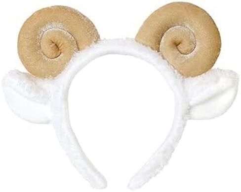 2 Pcs Plush Sheep Horn Headbands, Soft Furry Animal Ears Hair Accessory for Women, Cute Costume Headband for Party, Cosplay in Saudi Arabia