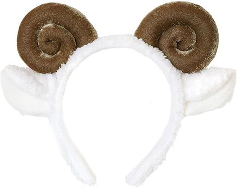 2 Pcs Plush Sheep Horn Headbands, Soft Furry Animal Ears Hair Accessory for Women, Cute Costume Headband for Party, Cosplay in Saudi Arabia