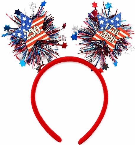 4th of July Headband 250 Anniversary Headband USA Headband, Patriotic 4th of July Party Favors Hairband for Women Men in Saudi Arabia