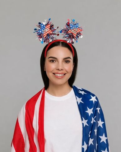 4th of July Headband 250 Anniversary Headband USA Headband, Patriotic 4th of July Party Favors Hairband for Women Men in Saudi Arabia