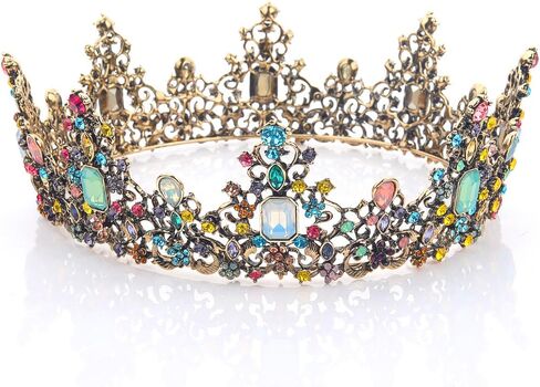 Yean Baroque Rhinestone Crowns and Tiaras Gold Bridal Queen Crown Crystal Wedding Tiara Crown for Women in Saudi Arabia