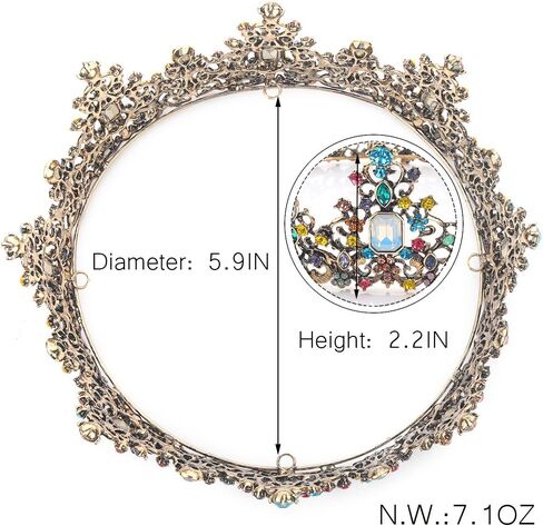 Yean Baroque Rhinestone Crowns and Tiaras Gold Bridal Queen Crown Crystal Wedding Tiara Crown for Women in Saudi Arabia