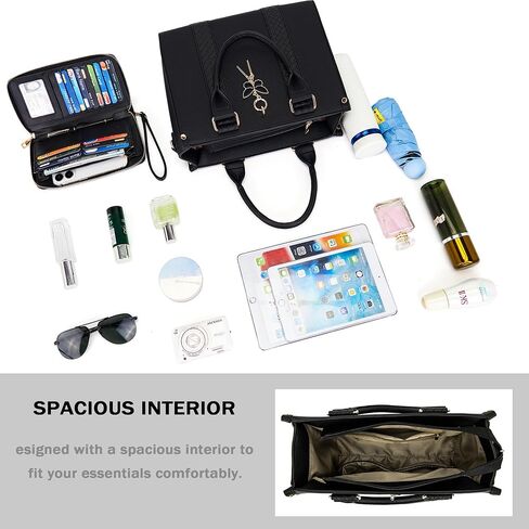 Tote Bag for Women Purse and Wallet Set Satchel Handbags Top handle 2pcs Adjustable Straps in Kuwait