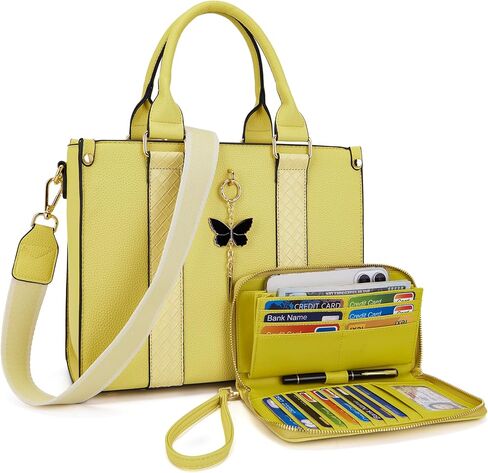 Tote Bag for Women Purse and Wallet Set Satchel Handbags Top handle 2pcs Adjustable Straps in Kuwait