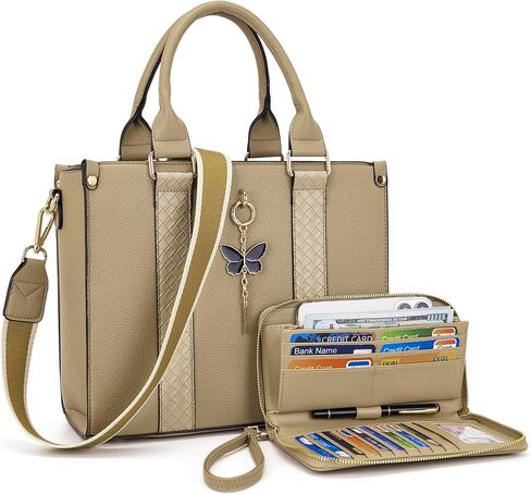 Tote Bag for Women Purse and Wallet Set Satchel Handbags Top handle 2pcs Adjustable Straps in Kuwait