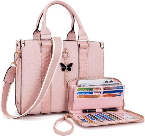 Tote Bag for Women Purse and Wallet Set Satchel Handbags Top handle 2pcs Adjustable Straps in Kuwait