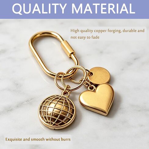 4 Pack Brass Key Rings with Screw Lock & O-Rings, Gold Keychain Organizer Clips for Keys, Bags, EDC Accessories in Saudi Arabia