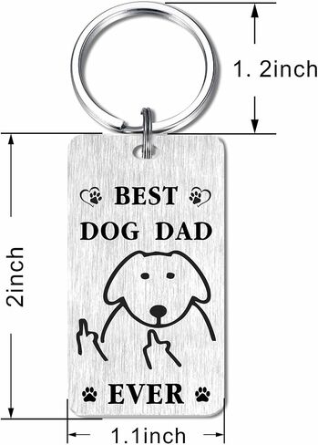 Gezxin Fathers Day for Dog Dad Gifts from the Dog Father Lover Birthday Easter Wedding Christmas Keychain in Kuwait