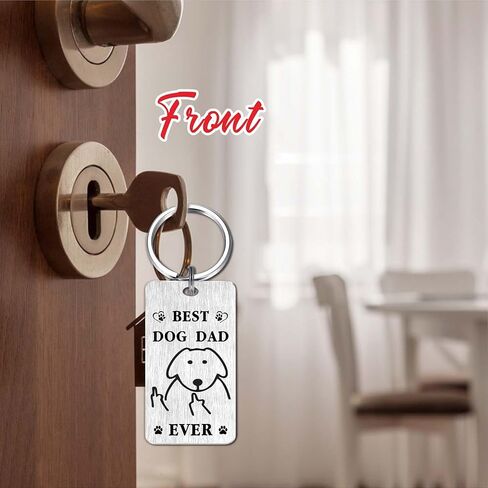 Gezxin Fathers Day for Dog Dad Gifts from the Dog Father Lover Birthday Easter Wedding Christmas Keychain in Kuwait