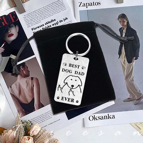 Gezxin Fathers Day for Dog Dad Gifts from the Dog Father Lover Birthday Easter Wedding Christmas Keychain in Kuwait