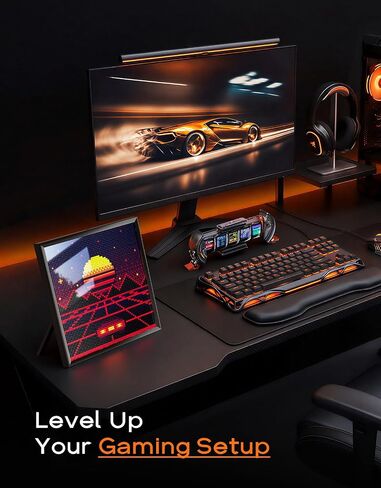 Divoom Pixoo 64, Dual-Band WiFi Pixel Display, 64x64 LED APP Controlled Smart Pixel Art Frame for GIFS, Alarm Clocks, Social Stats, Gaming Room Desk Decor & Wall Mount in Kuwait