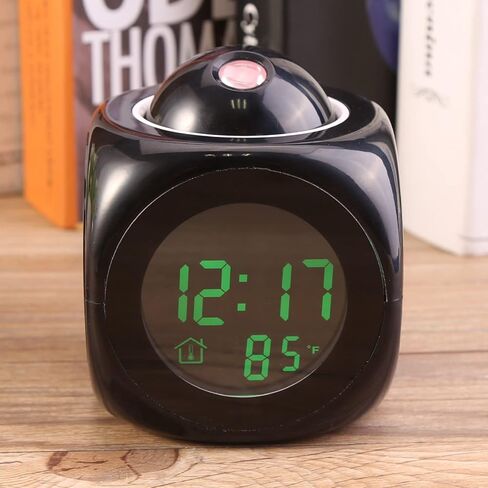 Projection Clock for Bedroom Ceiling, Projection Alarm Clock Projector Clock for Bedroom Ceiling Alarm Clock Projection on Ceiling LCD Clock in Kuwait